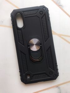 Силіконовий чохол Hard з кільцем-підставкою Samsung Galaxy A01 Чорний
