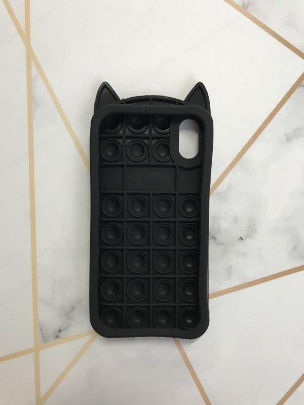 Силіконовий чохол на iPhone X / Xs Котик Чорний