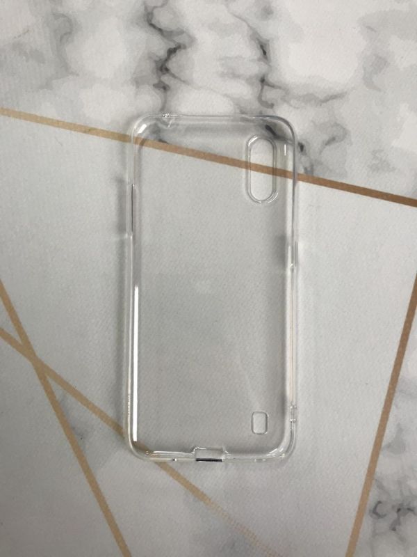 Прозорий силіконовий чохол з потовщеними кутами для Samsung Galaxy A01