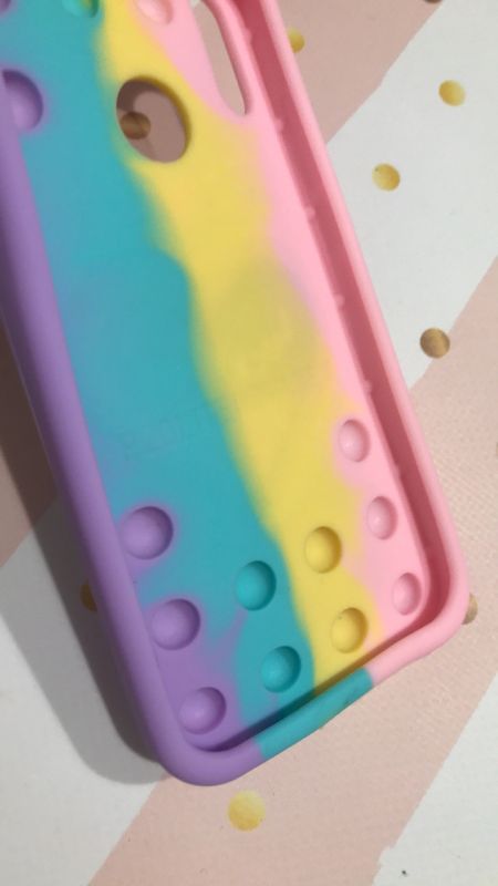 Чохол Попіт Антистрес Поп-Іт Pop It для Huawei P20 Lite Поп іт Котик з сердечком Рожево-фіол.