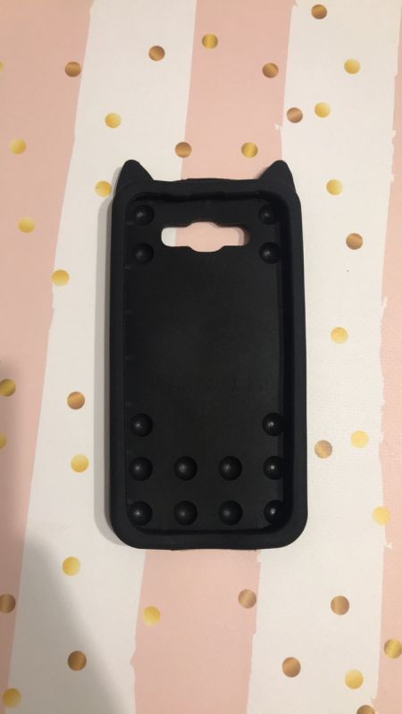 Чохол Попіт Антистрес Поп-Іт Pop It для Samsung Galaxy J7 Поп іт Котик з сердечком Чорний