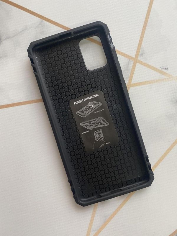 Силіконовий чохол Hard Defence Series з кільцем-підставкою Samsung Galaxy A31 Чорний