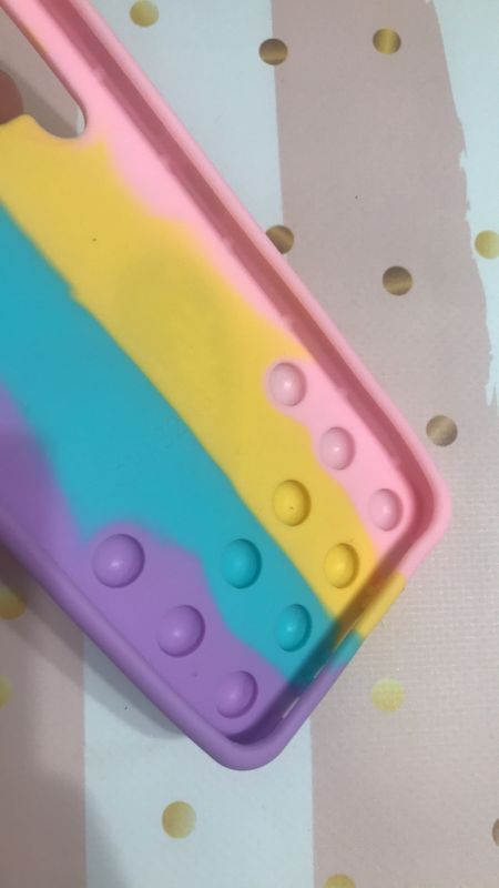 Чохол Попіт Антистрес Поп-Іт Pop It для Samsung Galaxy A32 Поп іт Котик з сердечком Рожево-фіол.