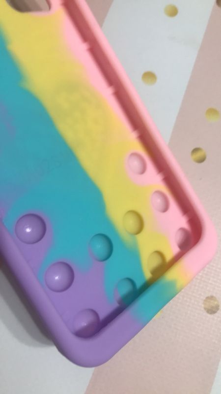 Чохол Попіт Антистрес Поп-Іт Pop It для Samsung Galaxy A02s Поп іт Котик з сердечком Рожево-фіол.