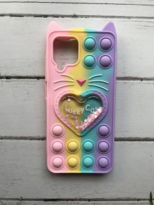 Силіконовий чохол Поп іт Антистрес Поп-Іт Pop It для Samsung Galaxy M32 Попит Котик