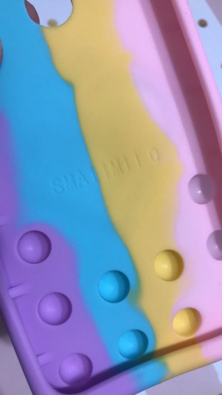Чохол Антистрес Поп-Іт Pop для Samsung Galaxy А11 Попіт Котик з сердечком Рожево-фіол.