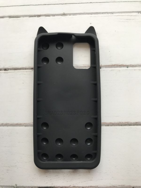 Чохол Попіт Антистрес Поп-Іт Pop It для Samsung Galaxy A02s Поп іт Котик з сердечком чорний