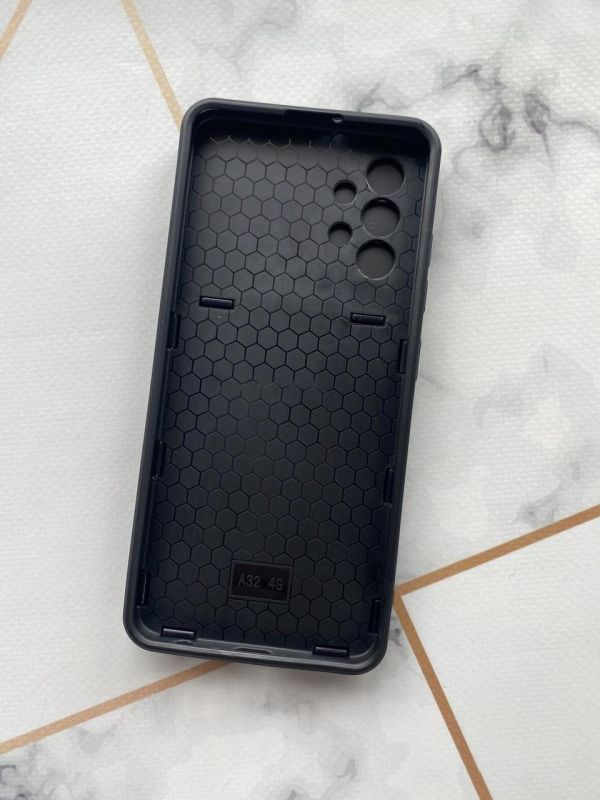 Силіконовий чохол із слайд-камерою та кільцем-підставкою для Samsung Galaxy A32 Чорний