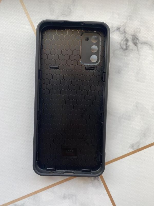 Силіконовий чохол із слайд-камерою та кільцем-підставкою для Samsung Galaxy A02s Чорний