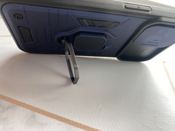 Силіконовий чохол зі слайд-камерою та кільцем-підставкою для Apple iPhone 13 Синій