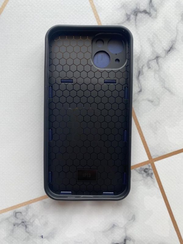 Силіконовий чохол зі слайд-камерою та кільцем-підставкою для Apple iPhone 13 Синій