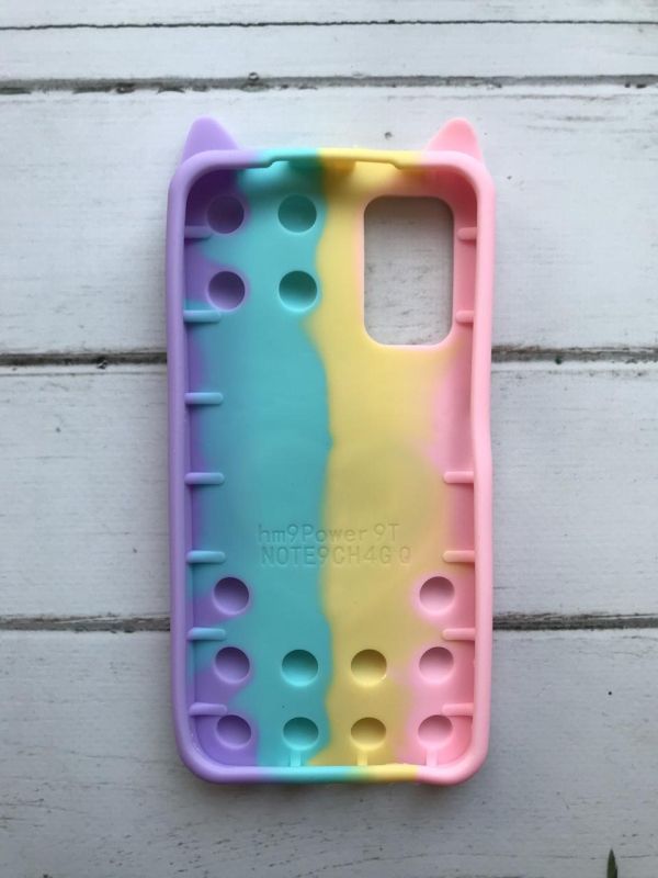 Чохол Попит Антистрес для Xiaomi Redmi 9T Поп іт Котик з сердечком троянд.-фіоле.