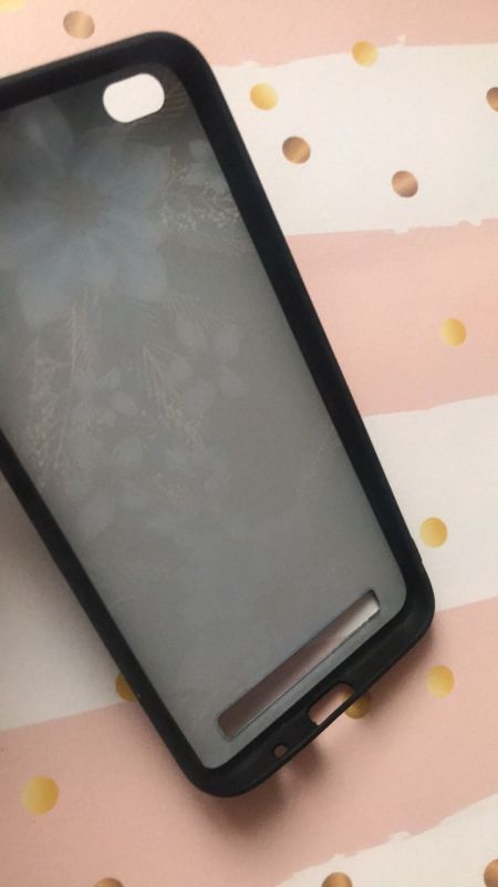 Силіконовий чохол з блискітками для Xiaomi Redmi 5A Сині квіти
