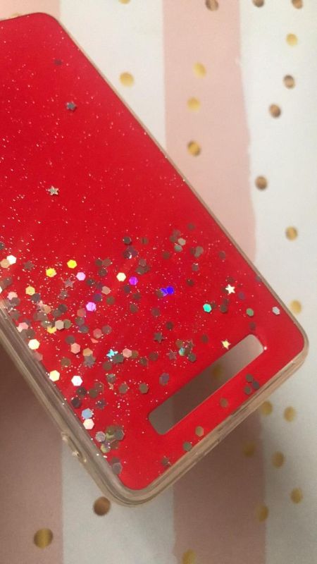 Силіконовий чохол з блискітками для Xiaomi Redmi 5A Червоний