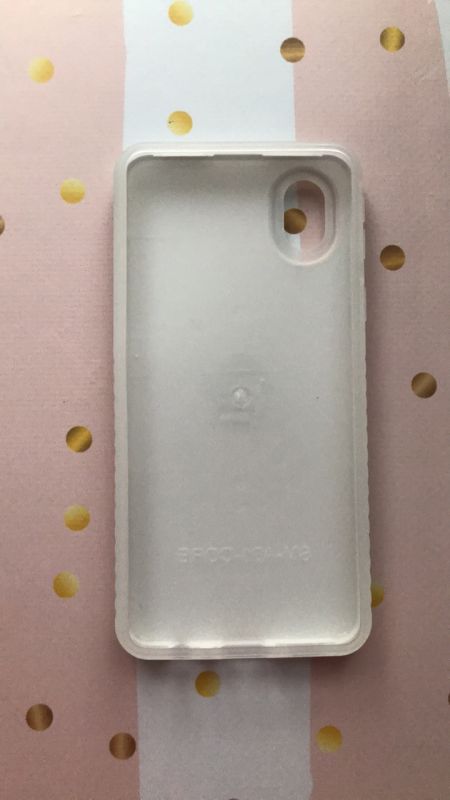 Глянцевий силіконовий чохол з блискітками для Samsung Galaxy А01 Core Рожеві рукавички