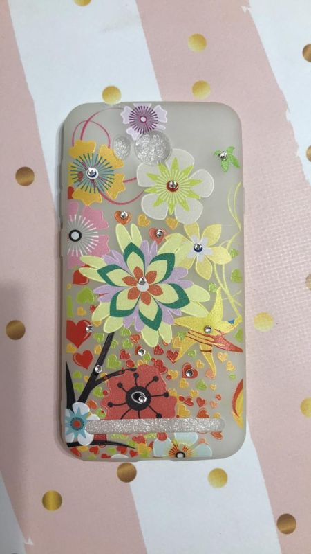 Силіконовий матовий чохол з камінням для Huawei Y3-II Y3-2 (Жовті квіти)