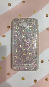 Силіконовий чохол з блискітками для Huawei Y3-II Y3-2 Білий