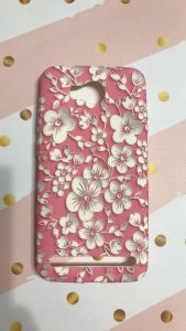 Силіконовий матовий чохол з принтом для Huawei Y3-II Y3-2 Квіти на рожевому