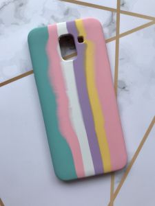 Силіконовий чохол на Samsung Galaxy J6 (2018) J600F Бірюзово-рожевий