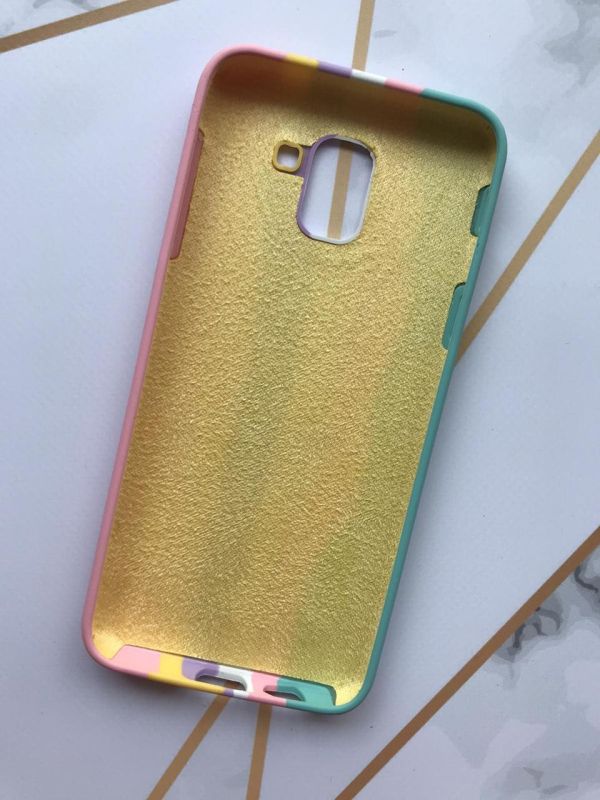 Силіконовий чохол на Samsung Galaxy J6 (2018) J600F Бірюзово-рожевий