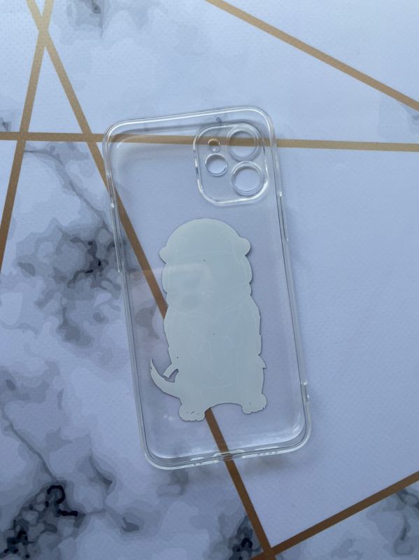 Прозорий чохол з закритими камерами для iPhone 12 mini з об'ємним друком "Патрон" принт 4