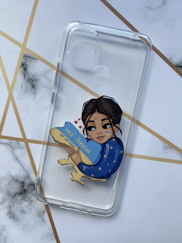Чохол для Xiaomi Redmi 9C з об'ємним друком "Моя Україна" принт 2