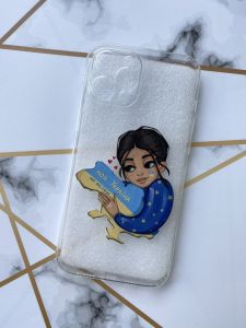 Прозорий чохол для iPhone 12 Pro Max з об'ємним друком "Моя Україна" принт 2