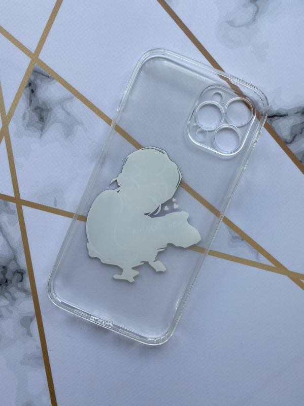 Прозорий чохол для iPhone 12 Pro Max з об'ємним друком "Моя Україна" принт 2