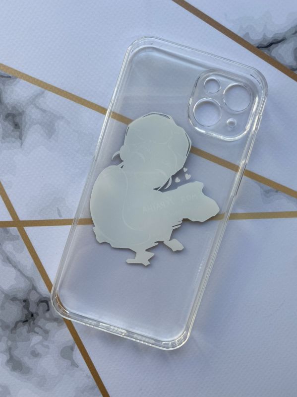 Прозорий чохол для Apple iPhone 13 з об'ємним друком "Моя Україна" принт 2
