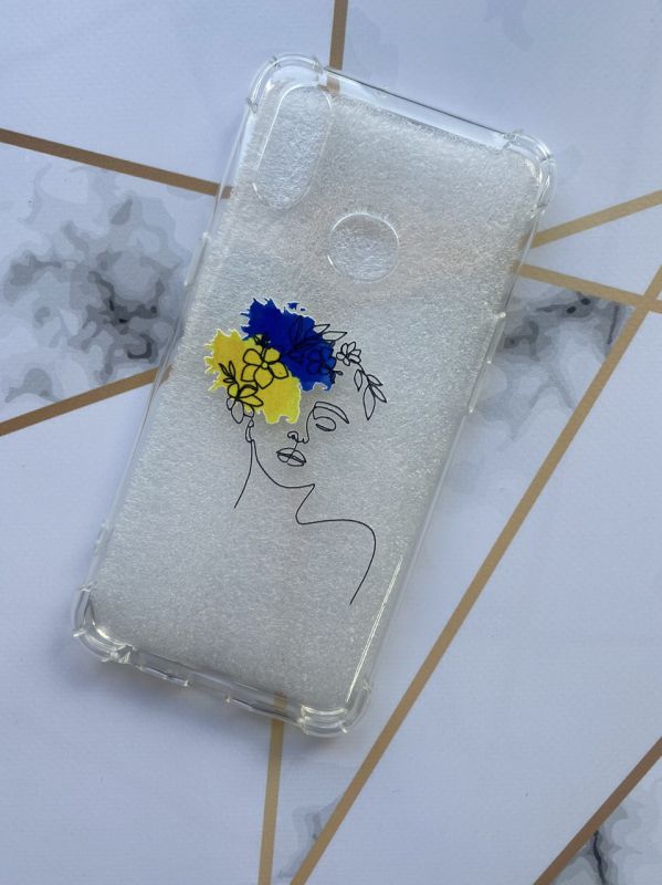 Чохол з потовщеними кутами для Samsung Galaxy A10s з об'ємним друком "Українка. Арт" принт 3