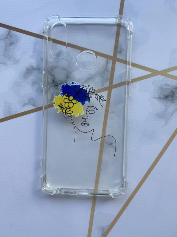 Чохол з потовщеними кутами для Samsung Galaxy A10s з об'ємним друком "Українка. Арт" принт 3