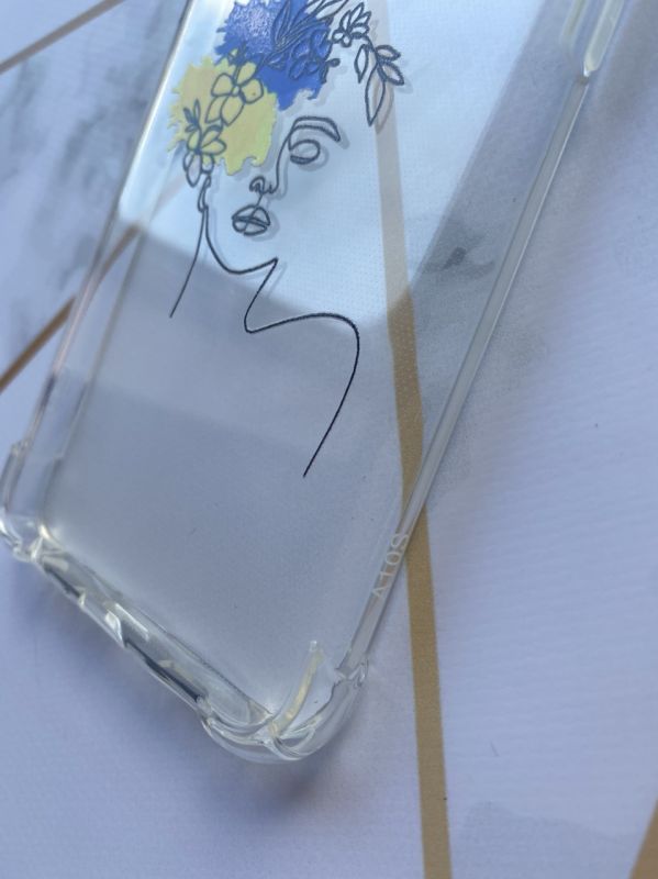 Чохол з потовщеними кутами для Samsung Galaxy A10s з об'ємним друком "Українка. Арт" принт 3