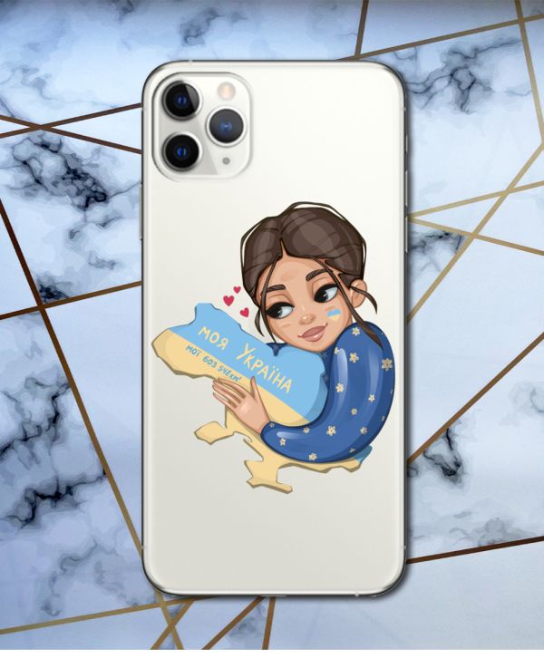 Чохол для Apple iPhone 11 Pro Max (6,5) з об'ємним друком "Моя Україна" принт 2