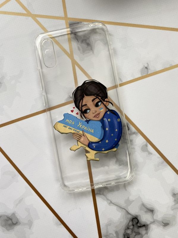 Чохол для Xiaomi Redmi 9A  з об'ємним друком "Моя Україна" принт 2