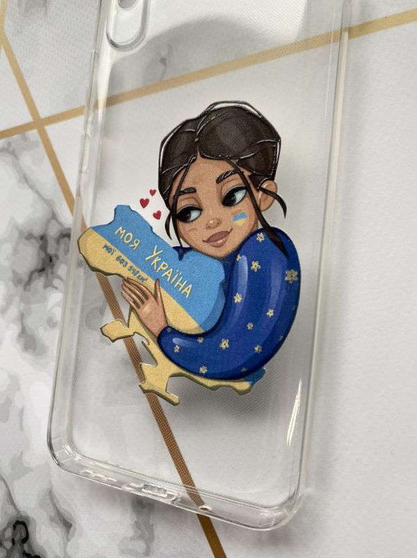 Чохол для Xiaomi Redmi 9A  з об'ємним друком "Моя Україна" принт 2
