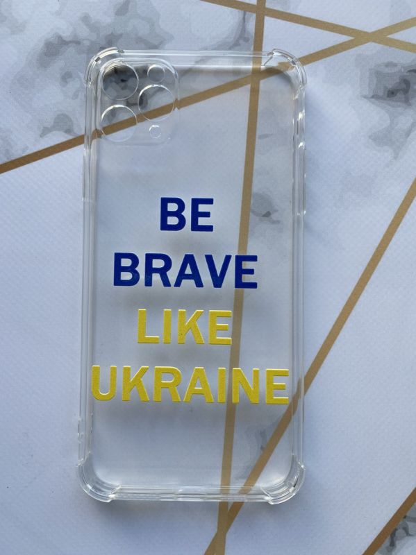 Чохол з потовщеними кутами для Apple iPhone 11 Pro Max (6,5) з об'ємним друком "Сміливість" принт 5