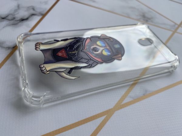 Чохол з потовщеними кутами для Xiaomi Redmi 8A  з об'ємним друком "Патрон" принт 4