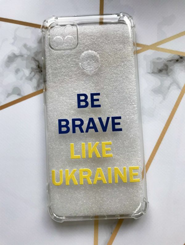 Чохол з потовщеними кутами для Xiaomi Redmi 9C з об'ємним друком "Сміливість" принт 5