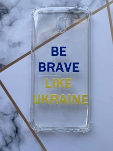 Чохол з потовщеними кутами для Xiaomi Redmi 8A  з об'ємним друком "Сміливість" принт 5