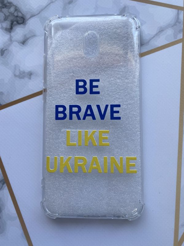 Чохол з потовщеними кутами для Xiaomi Redmi 8A  з об'ємним друком "Сміливість" принт 5