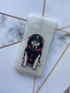 Прозорий чохол для Apple iPhone 13 з об'ємним друком "Патрон" принт 4