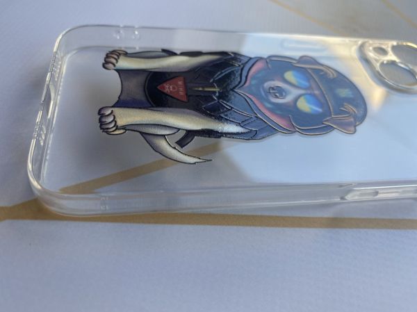 Прозорий чохол для Apple iPhone 13 з об'ємним друком "Патрон" принт 4