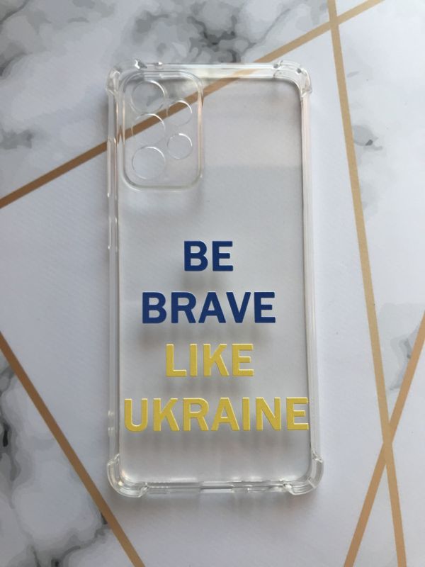 Чохол з потовщеними кутами для Samsung А52 з об'ємним друком "Сміливість" принт 5