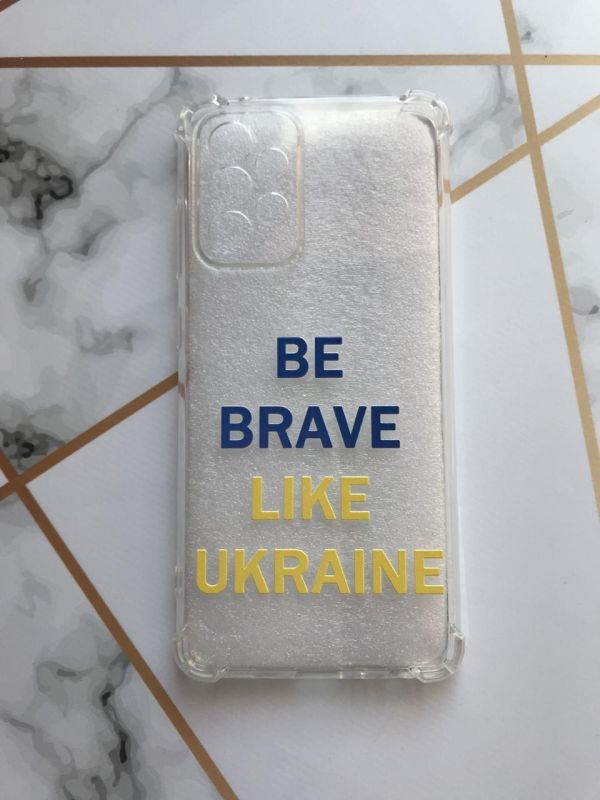 Чохол з потовщеними кутами для Samsung А52 з об'ємним друком "Сміливість" принт 5