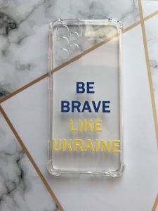 Чохол з потовщеними кутами для Samsung Galaxy A32 з об'ємним друком "Сміливість" принт 5