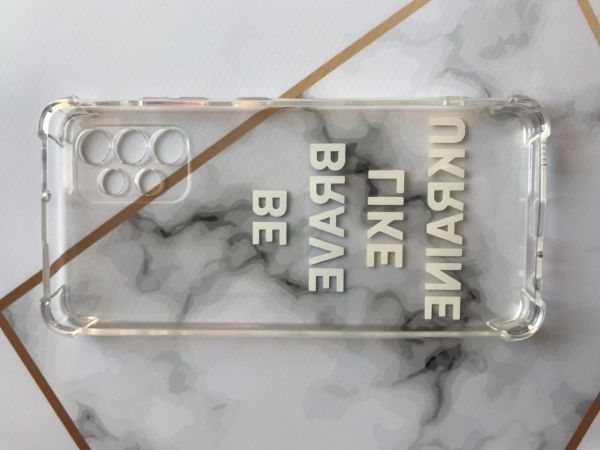 Чохол з потовщеними кутами для Samsung Galaxy A32 з об'ємним друком "Сміливість" принт 5
