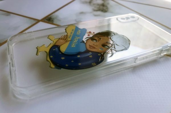 Прозорий чохол для iPhone XR з об'ємним друком "Моя Україна" принт 2