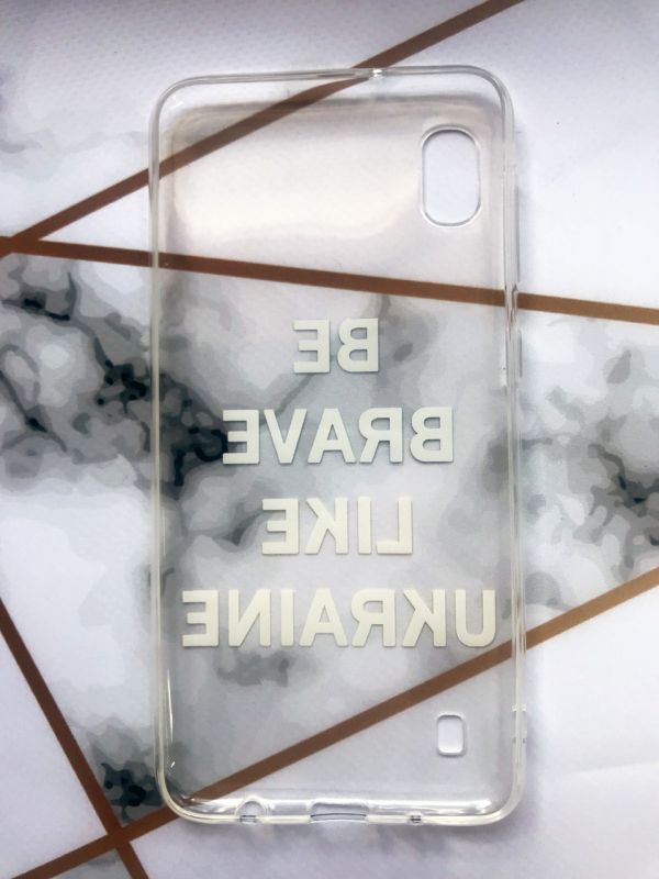 Прозорий чохол для Samsung Galaxy А10 (2019) А105 з об'ємним друком "Сміливість" принт 5