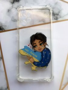 Чохол з потовщеними кутами для Samsung Galaxy A32 з об'ємним друком "Моя Україна" принт 2
