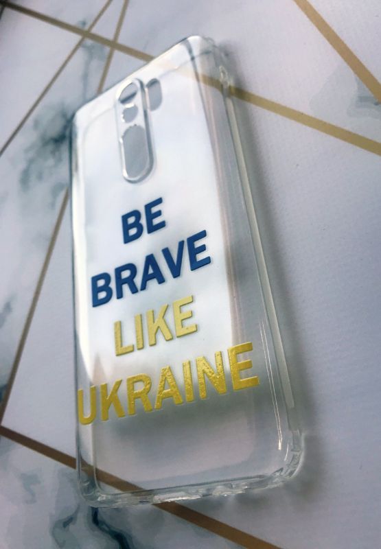 Чохол з потовщеними кутами для Xiaomi Redmi Note 8 Pro з об'ємним друком "Сміливість" принт 5